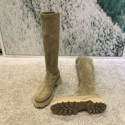 Dames Hoge Laarzen – Stretch Pasvorm & Chunky Zool