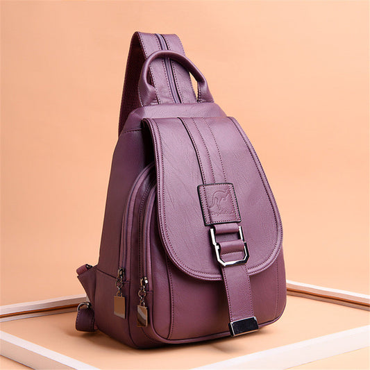 Multifunctionele Dames Rugtas – Stijlvolle Leren Schoudertas & Handtas