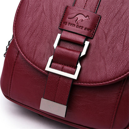 Multifunctionele Dames Rugtas – Stijlvolle Leren Schoudertas & Handtas