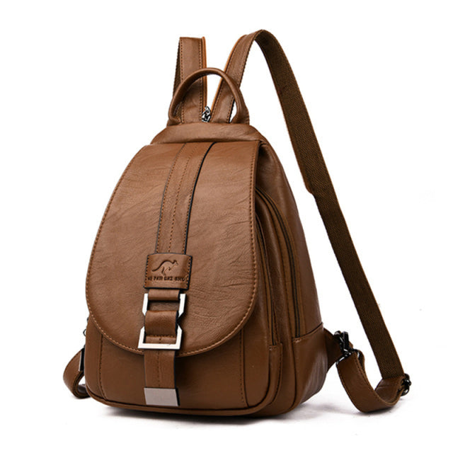 Multifunctionele Dames Rugtas – Stijlvolle Leren Schoudertas & Handtas