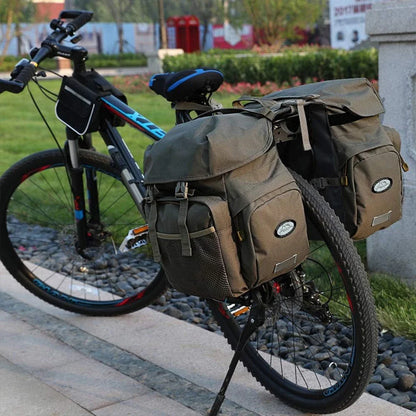Waterdichte Fietstas – Dubbele Achtertas met Grote Opbergruimte