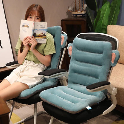 Comfortabel Stoelkussen met Rugleuning – Dikke Zitkussen Set voor Bureau- en Relaxstoelen – Verschillende Kleuren