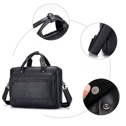 Leren Laptoptas Zwart – Elegant & Ruim