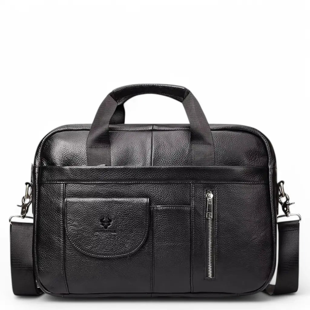 Luxe heren laptoptas 13 inch – Echt leer, stijlvol & praktisch