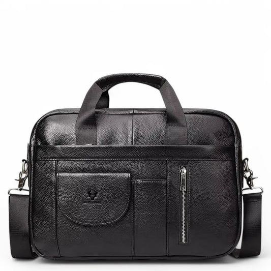 Luxe heren laptoptas 13 inch – Echt leer, stijlvol & praktisch