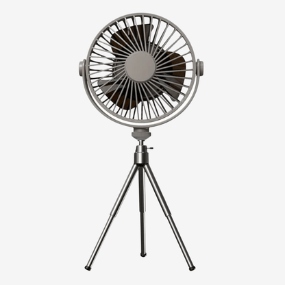 Draagbare Oplaadbare Ventilator met Statief – Stil & Krachtig voor Binnen en Buiten