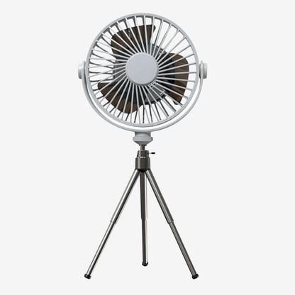 Draagbare Oplaadbare Ventilator met Statief – Stil & Krachtig voor Binnen en Buiten