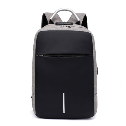 Waterdichte Anti-Diefstal Laptop Rugzak – 15.6" – USB Poort – Draagtas voor Werk & Reizen – Grijs/Zwart
