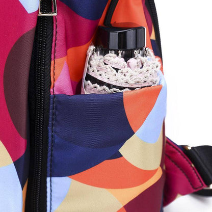 Waterdichte Anti-Diefstal Rugzak – Kleurrijk Design – Dames Rugtas met USB Poort & Verborgen Rits