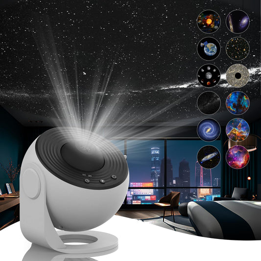 Sterrenhemel Projector met 12 Ruimtemotieven – LED Galaxy Nachtlamp